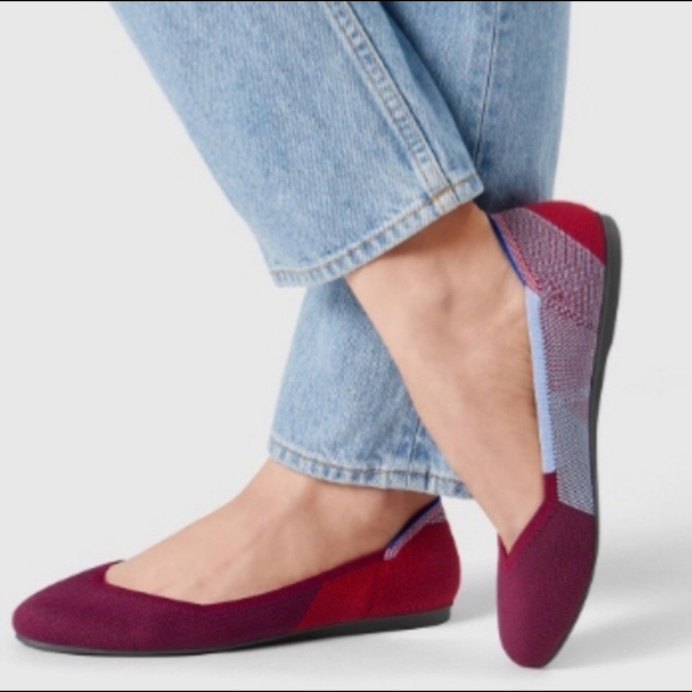 Rothy’s  flat berry color block ,size 10 .5